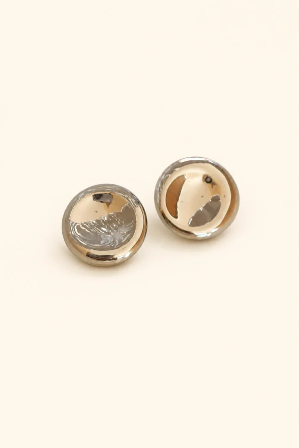 button earrings