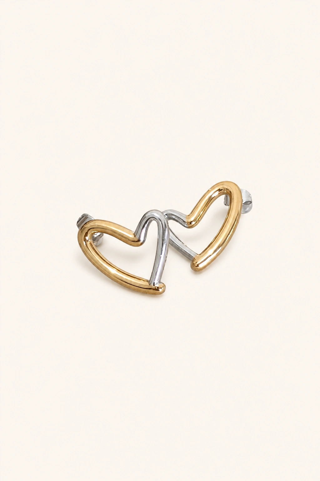 demi heart earrings