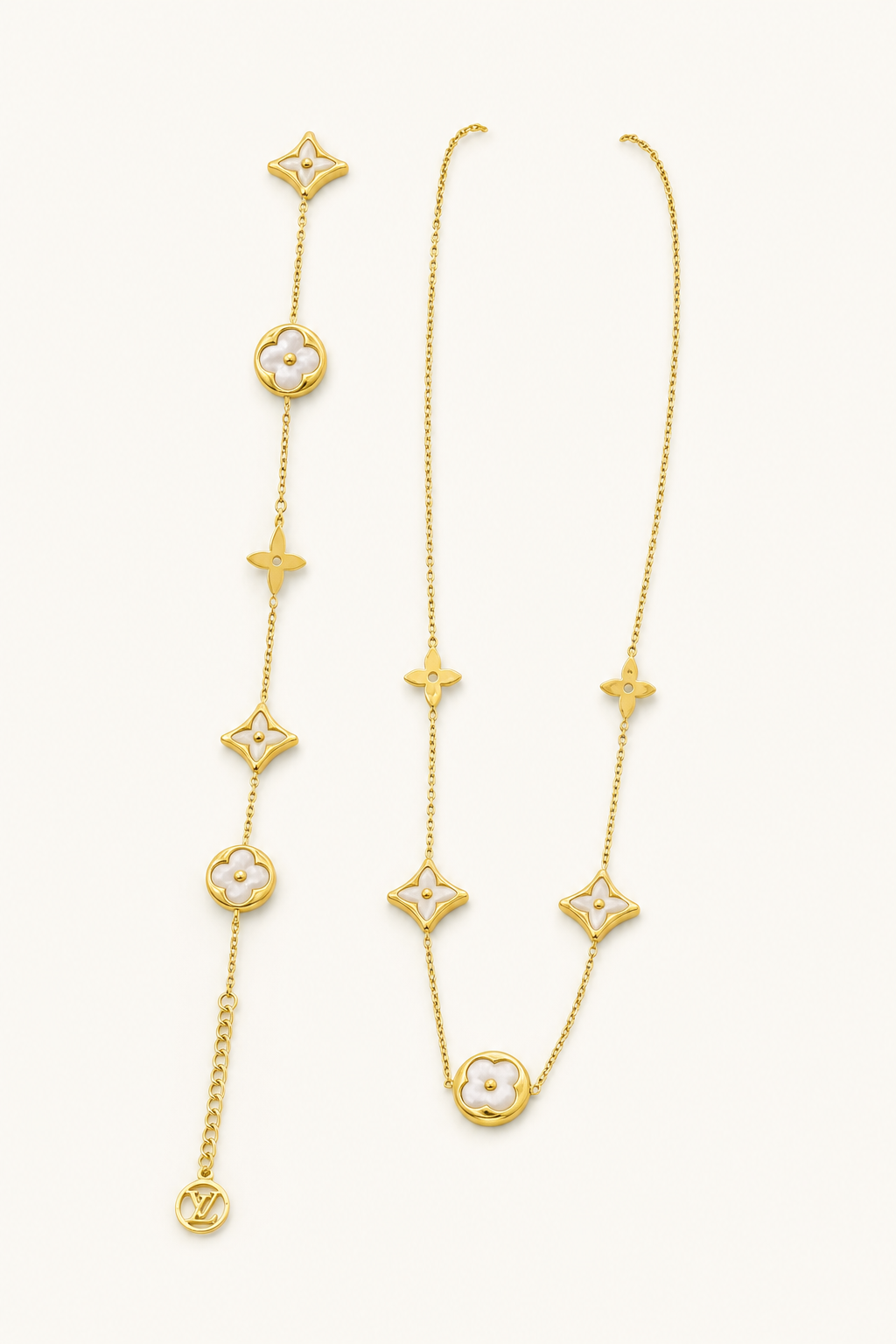 "LV" ivory necklace